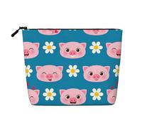 Cute Pig Print Makeup Bag Cosmetic Bag for Women Large Capacity Travel Makeup Bag Zipper Pouch