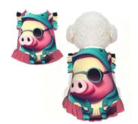 Cute Pig Print Pet Breathable T-Shirt Skirt S