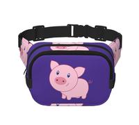 Cute Pig Print Stylish and Practical Waist Bag,Adjustable,Perfect for Travel,and Outdoor Activities