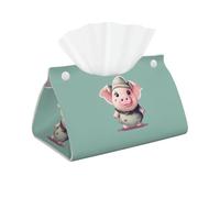 Cute Pig Print Tissue Oblong Box Cover Waterproof Organizer For Daily Home Room Office Decor