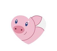 Cute Pig Printing 10 Pcs Car Air Freshener Fragrant Sheets,Car Hanging Accessories With Strings For Decor