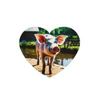 Cute Pig Printing 10 Pcs Car Air Fresheners Cards For Scented Hanging Sheets For Bathroom With Rope