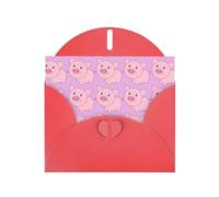 Cute Pig Printing Holiday Happy Birthday Cards Gift With Envelope And Note Tag For Women Men Wife Mom Husband