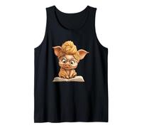 Cute Pig Reading Book with and Turban Tank Top
