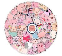 Cute Pig Stickers 50 Pcs Aesthetic Stickers for Water Bottles Laptop Scrapbooks Guitars Luggage Bike Phone Skateboards|Teens Girl Kids Sticker