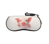 Cute Pig Ultra Light glasses case, Porteble Travel Slip in Eyeglasses Bag Sunglasses Pouch Holder with Belt Clip