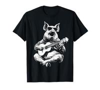 Cute Pig with Sunglasses Guitar Player Funny Guitarist T-Shirt
