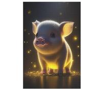 Cute Pig Wooden Jigsaw Puzzles for Adults Hard Poster Puzzle 1000 Piece Precise Interlocking Educational Game Toys (78×53cm)