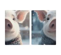 Cute Piggy in The Snow Passport Holder Cover PU Leather Waterproof Passport Case Travel Wallet with Credit Card Slots for Women Men, style, 20.3x13.8cm