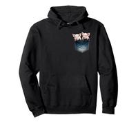 Cute Piglets Pocket Peeking Funny pig Pullover Hoodie