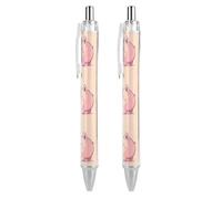 Cute Pigs Banana Retractable Ballpoint Pen 0.5mm Fine Point Black Ink Pens Office Supplies for Teacher Nurse