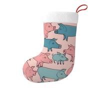 Cute Pigs Pattern Christmas Stocking, Candy Gift Bags, Hanging Stocking Ornament, Christmas Decorations