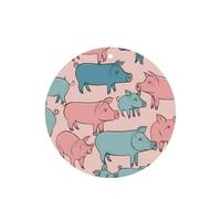 Cute Pigs Pattern Printing 10 Pcs Car Air Freshener Hanging Sheets Scented Hanging Sheets With Rope For Home