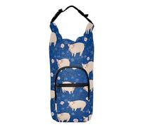 Cute Pigs Sling Bag Water Bottle Holder Portable Insulated Water Bottle Bag Cross Body Water Bottle Holder Fits 20/24/32/40 oz Bottles, Cute Pigs, 1 size, Claasic