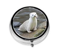 Cute Pill Organizer - AM PM Pill Box, Small & Large Travel Pill Case, Unique Custom Design, Iron Plating, Perfect for Purse and On-The-Go Otter Waterside Rest