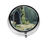 Cute Pill Organizer - AM PM Pill Box, Small & Large Travel Pill Case, Unique Custom Design, Iron Plating, Perfect for Purse and On-The-Go Magic School