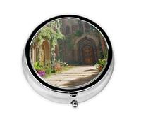 Cute Pill Organizer - AM PM Pill Box, Small & Large Travel Pill Case, Unique Custom Design, Iron Plating, Perfect for Purse and On-The-Go Secret Garden