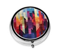 Cute Pill Organizer - AM PM Pill Box, Small & Large Travel Pill Case, Unique Custom Design, Iron Plating, Perfect for Purse and On-The-Go Triangle Element