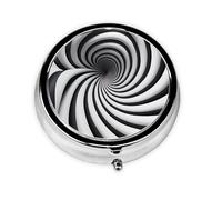 Cute Pill Organizer - AM PM Pill Box, Small & Large Travel Pill Case, Unique Custom Design, Iron Plating, Perfect for Purse and On-The-Go Spiral Design