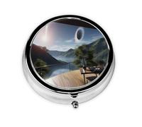 Cute Pill Organizer - Unique Custom Design, Travel-Friendly Medicine Box, 1 Day AM PM Pill Case, Small & Portable Pill Dispenser for Daily Use Long Distance Asteroid Belt