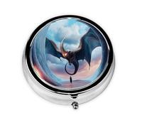 Cute Pill Organizer - Unique Custom Design, Travel-Friendly Medicine Box, 1 Day AM PM Pill Case, Small & Portable Pill Dispenser for Daily Use Dragon Art