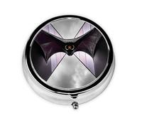 Cute Pill Organizer - Unique Custom Design, Travel-Friendly Medicine Box, 1 Day AM PM Pill Case, Small & Portable Pill Dispenser for Daily Use Bat Close-up