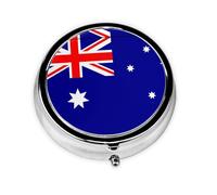 Cute Pill Organizer - Unique Custom Design, Travel-Friendly Medicine Box, 1 Day AM PM Pill Case, Small & Portable Pill Dispenser for Daily Use Australian Flag