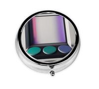 Cute Pill Organizer - Unique Custom Design, Travel-Friendly Medicine Box, 1 Day AM PM Pill Case, Small & Portable Pill Dispenser for Daily Use A dim Color Palette