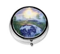 Cute Pill Organizer - Unique Custom Design, Travel-Friendly Medicine Box, 1 Day AM PM Pill Case, Small & Portable Pill Dispenser for Daily Use Boreal Forest