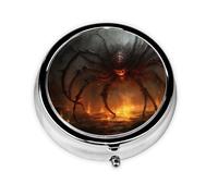 Cute Pill Organizer - Unique Custom Design, Travel-Friendly Medicine Box, 1 Day AM PM Pill Case, Small & Portable Pill Dispenser for Daily Use A Big Spider