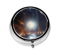 Cute Pill Organizer - Unique Custom Design, Travel-Friendly Medicine Box, 1 Day AM PM Pill Case, Small & Portable Pill Dispenser for Daily Use Eternal Ball