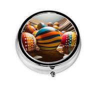 Cute Pill Organizer - Unique Custom Design, Travel-Friendly Medicine Box, 1 Day AM PM Pill Case, Small & Portable Pill Dispenser for Daily Use Easter Egg