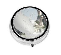 Cute Pill Organizer - Unique Custom Design, Travel-Friendly Medicine Box, 1 Day AM PM Pill Case, Small & Portable Pill Dispenser for Daily Use Baishi Ancient City