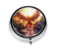 Cute Pill Organizer - Unique Custom Design, Travel-Friendly Medicine Box, 1 Day AM PM Pill Case, Small & Portable Pill Dispenser for Daily Use Burning Forest