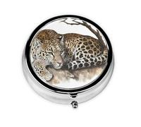 Cute Pill Organizer - Unique Custom Design, Travel-Friendly Medicine Box, 1 Day AM PM Pill Case, Small & Portable Pill Dispenser for Daily Use Illustration of Wild Animals