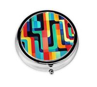 Cute Pill Organizer - Unique Custom Design, Travel-Friendly Medicine Box, 1 Day AM PM Pill Case, Small & Portable Pill Dispenser for Daily Use Colored Pattern of Vortex in The Shape of a Tube