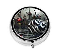 Cute Pill Organizer - Unique Custom Design, Travel-Friendly Medicine Box, 1 Day AM PM Pill Case, Small & Portable Pill Dispenser for Daily Use Perplexing Geometry