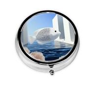 Cute Pill Organizer - Unique Custom Design, Travel-Friendly Medicine Box, 1 Day AM PM Pill Case, Small & Portable Pill Dispenser for Daily Use Tropical Clownfish