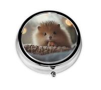 Cute Pill Organizer - Unique Custom Design, Travel-Friendly Medicine Box, 1 Day AM PM Pill Case, Small & Portable Pill Dispenser for Daily Use Cute Hamster