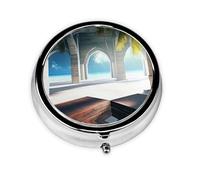 Cute Pill Organizer - Unique Custom Design, Travel-Friendly Medicine Box, 1 Day AM PM Pill Case, Small & Portable Pill Dispenser for Daily Use Beautiful House in The Morning