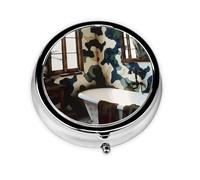 Cute Pill Organizer - Unique Custom Design, Travel-Friendly Medicine Box, 1 Day AM PM Pill Case, Small & Portable Pill Dispenser for Daily Use Corner of Bathroom