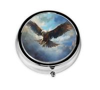 Cute Pill Organizer - Unique Custom Design, Travel-Friendly Medicine Box, 1 Day AM PM Pill Case, Small & Portable Pill Dispenser for Daily Use Flying Eagle