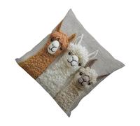 Cute Pillow Covers - Soft Cushion Case,17.7x17.7in Alpaca Pillow Cover,for Living Room Farmhouse Couch Chair Workplace Dorm Cabin Car Interior Nursery
