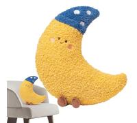 Cute Pillow,Moon Plush | Soft Plush Washable Cover for Travel Knee Bed Women Pregnancy Lumbar Sleeping Body Baby Comfortable Support and Relaxation