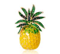 Cute Pineapple Brooch Lapel Pin Pineapple Fruit Lapel Corsage Fruit Jewelry For Graduation Anniversary Classic Books Leather