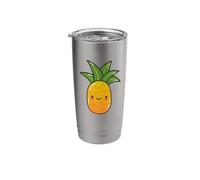 Cute Pineapple Face Kawaii Summer Fruit Stainless Steel Insulated Tumbler