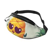 Cute pineapple Fanny Pack for Men Women, Waterproof Sports Waist Bag Fashion Belt Bag Crossbody Bags Hip Bum Bag with Adjustable Strap Large Sling Bag Purse for Travel Hiking