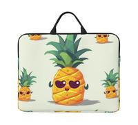Cute Pineapple Laptop Case Sleeve 14 inch Shockproof Protective Notebook Case Travel Laptop Bag with Handle Waterproof Computer Cover Briefcase Handbags for Men Women