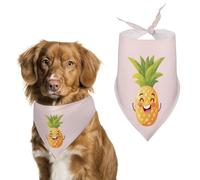 Cute Pineapple Laughing Dog Bandana Puppy Cat Scarfs Bibs Washable Triangle Kerchief Pet Gifts