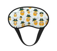 Cute Pineapple Print Blackout Sleep Mask - Side Sleeper Eye Cover, Soft Comfort, Perfect for Travel, Meditation